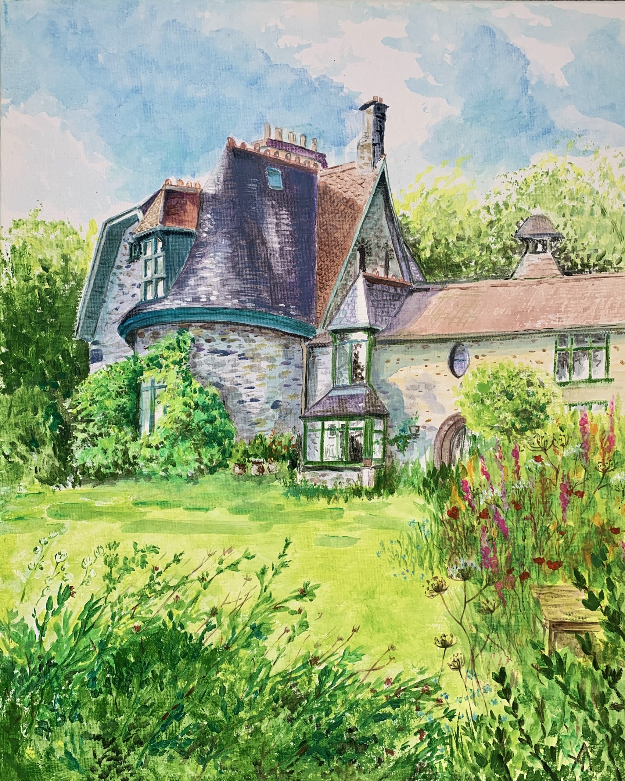 Pensyhnant Nature Centre, Conwy, Acrylic. 2026.